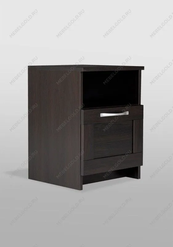 Тумба прикроватная Сириус, 1 ящик, 41х39х53с м, дуб венге, черно-коричневая | изображение 7