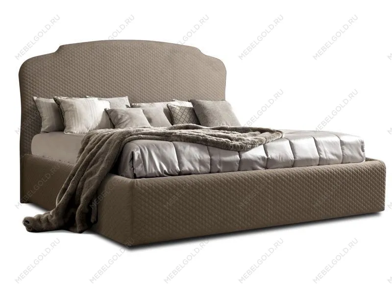 Кровать Римини 1,8 м, с подъемным механизмом (пепел), РМКР180-1[3], гладкие царги | изображение 1