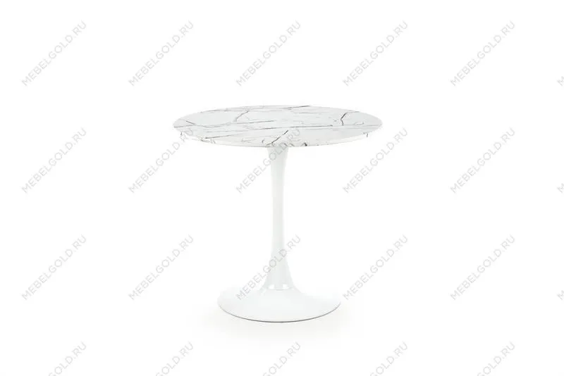 Стол обеденный Halmar DENVER (белый мрамор/белый)