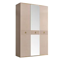 Шкаф 3-х дверный с зеркалом Римини СОЛО (Латте/Золото) РМШ1/3(s)