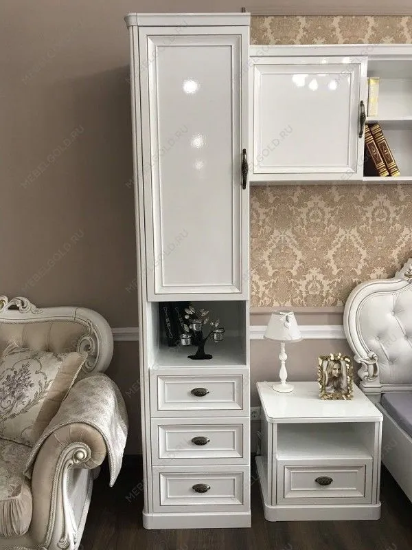 Шкаф детский Натали 1-ств без зеркал белый глянец | изображение 3