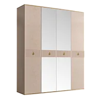 Шкаф 4-х дверный с зеркалом Римини СОЛО (Латте/Золото) РМШ1/4(s)