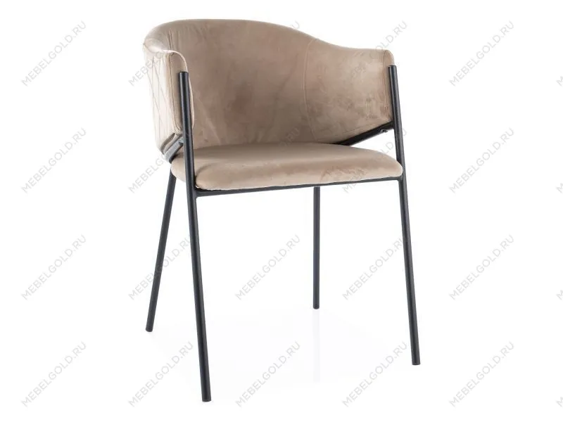 Стул кухонный Signal BONO Velvet Bluvel 28 (бежевый/черный)