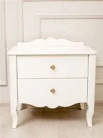 Тумбочка Версаль 2 ящика (белый)