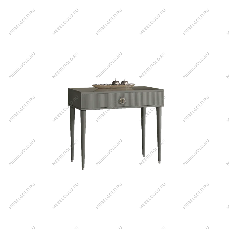 Стол туалетный узкий Римини СОЛО (Серый/Серебро) РМСТ-1(s)[9]