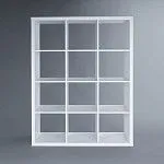 КАЛЛАКС / ФОРА Стеллаж ИКЕА / IKEA 12, широкий стеллаж с открытыми ячейками, тамбурат, цвет белый | изображение 2