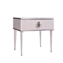 Тумба прикроватная Римини СОЛО (Белый/Серебро) РМТП-1(s)