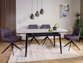 Стол обеденный Signal SENTO 120 (белый лак/черный)