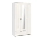 БРИМНЭС / СИРИУС Шкаф трёхдверный ИКЕА / IKEA белый с одним выдвижным ящиком и зеркалом | изображение 3