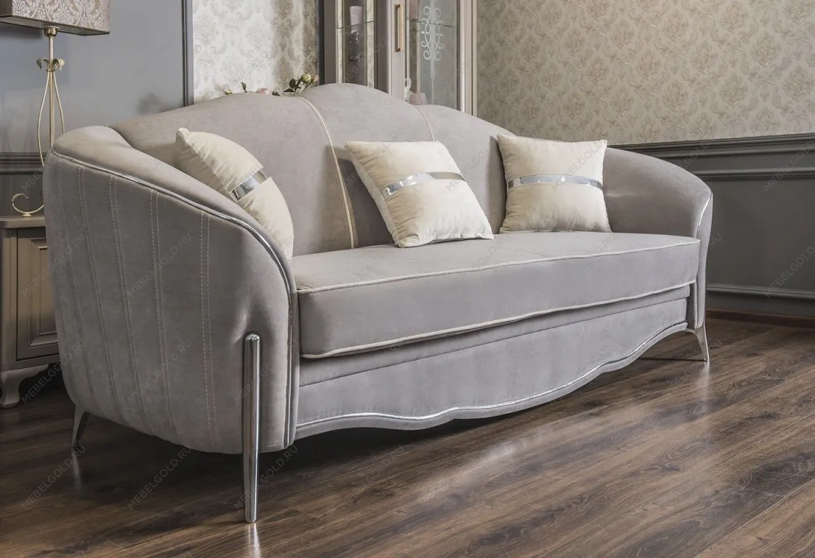 Диван Гравита 3х местный серый серебро | изображение 3