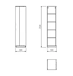 Стеллаж МАКС угловой 50х58х233 белый | изображение 3