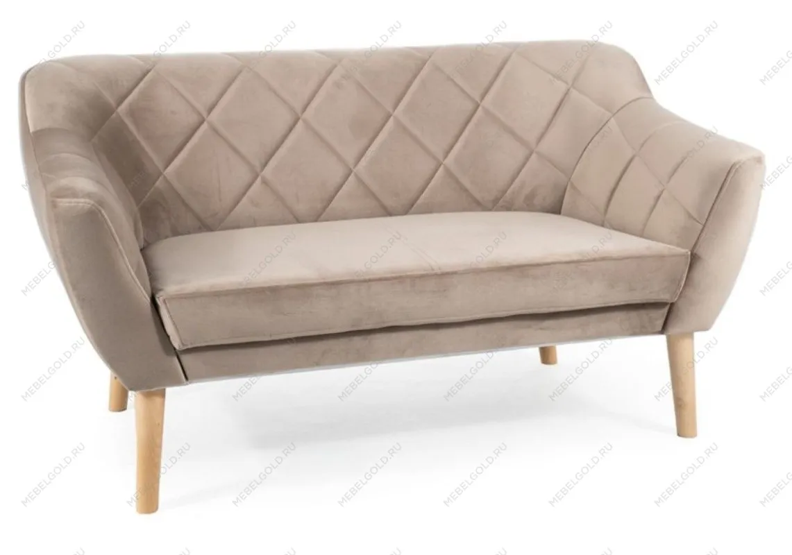 Диван Signal KARO 2 VELVET (темно-бежевый/бук)