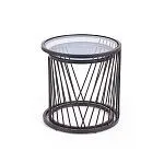 Комплект Halmar ANTILLA, 2 стола журнальных (дымчатый/черный) | изображение 6