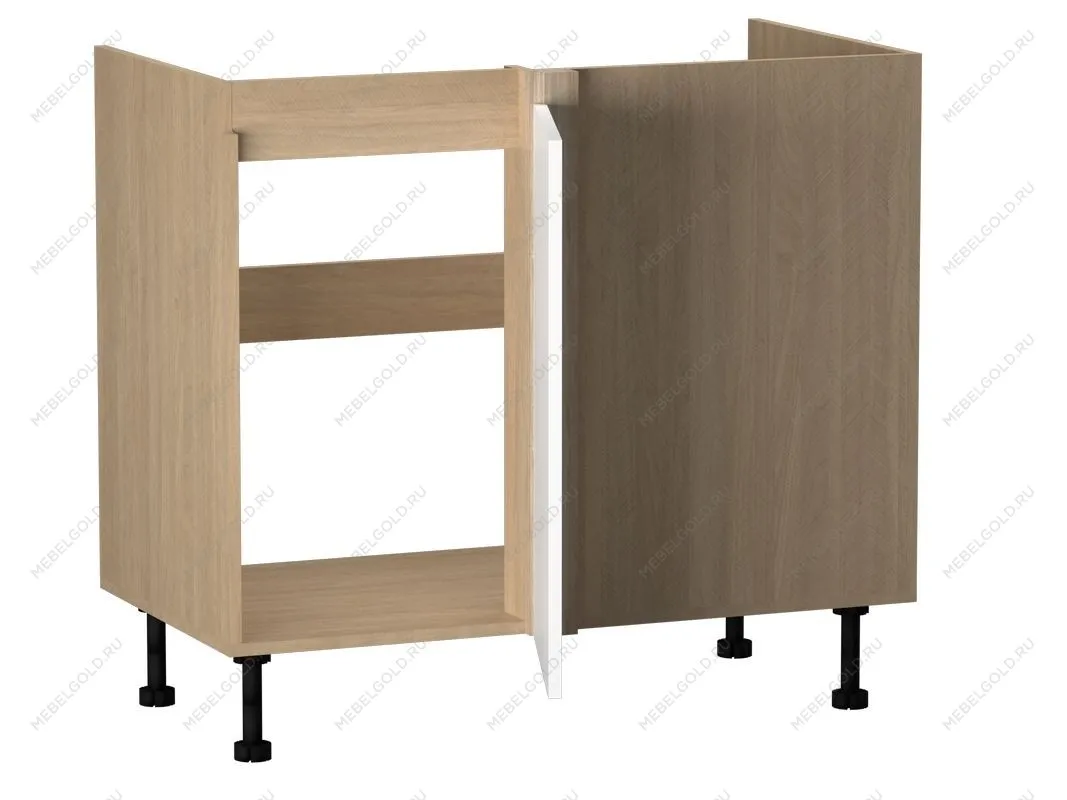 Стол под мойку угловой СМУ-100 левый, Женева (954*534*870) Дуб Палермо/Белый матовый, 22412 | изображение 1