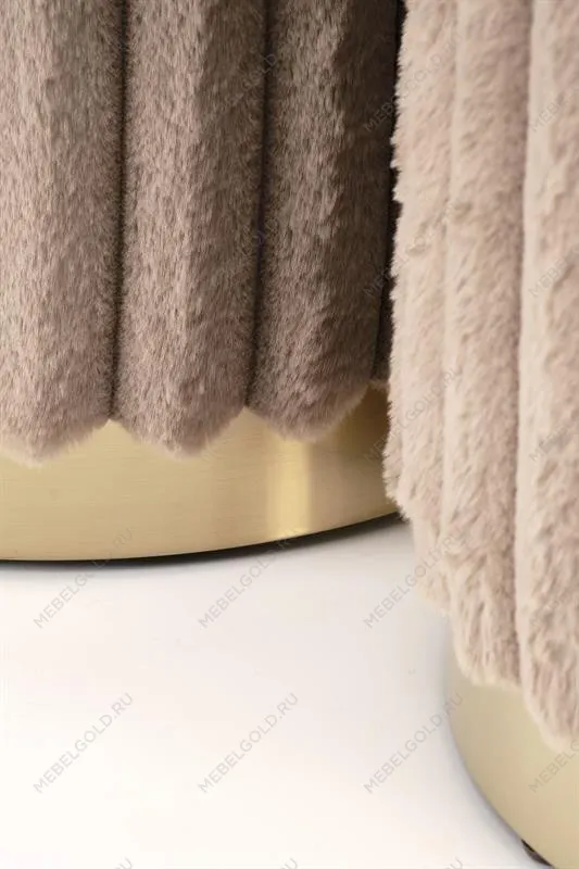 Комплект Halmar FIDO (2 пуфа) (капучино/золотой) | изображение 4