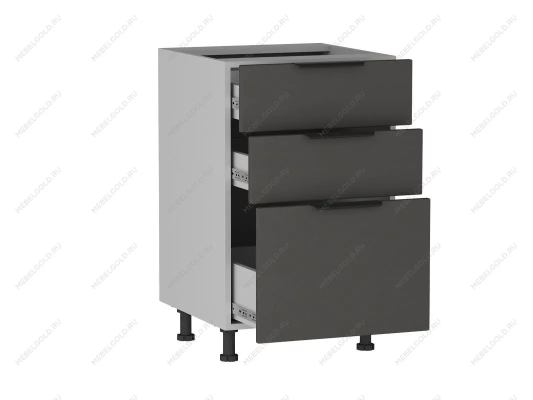 Стол с ящиками СЯ-50 (176/356), Ватель (500*523*820) Экокожа Серый, 23318 | изображение 1