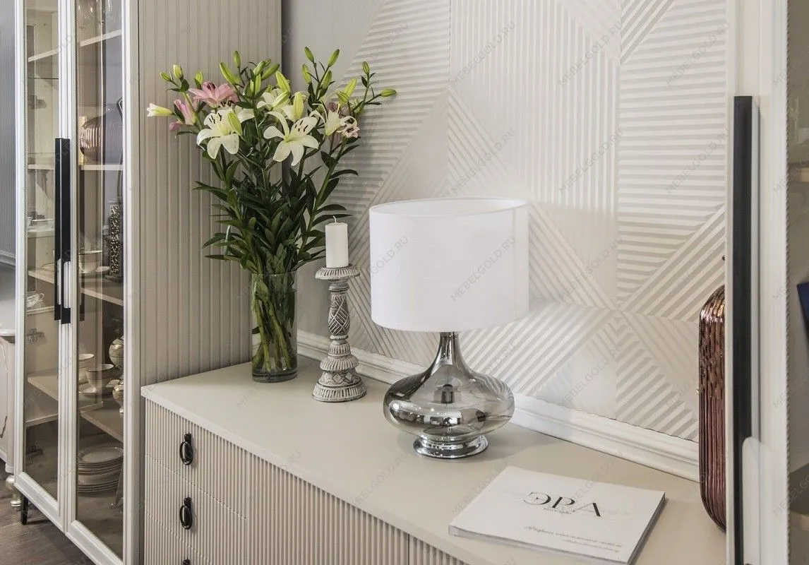 Гостиная Стелла 1+тв+2 светло серый камень | изображение 10