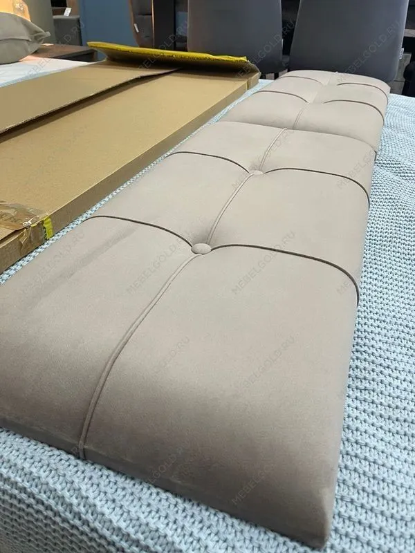 Мягкая вставка изголовья кровати Люкс 1600 светлая, Денвер (1560*365*60) Серый, 924155 | изображение 3