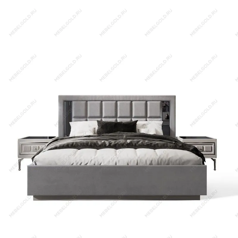 Кровать Замира 160x200 см серый камень | изображение 1