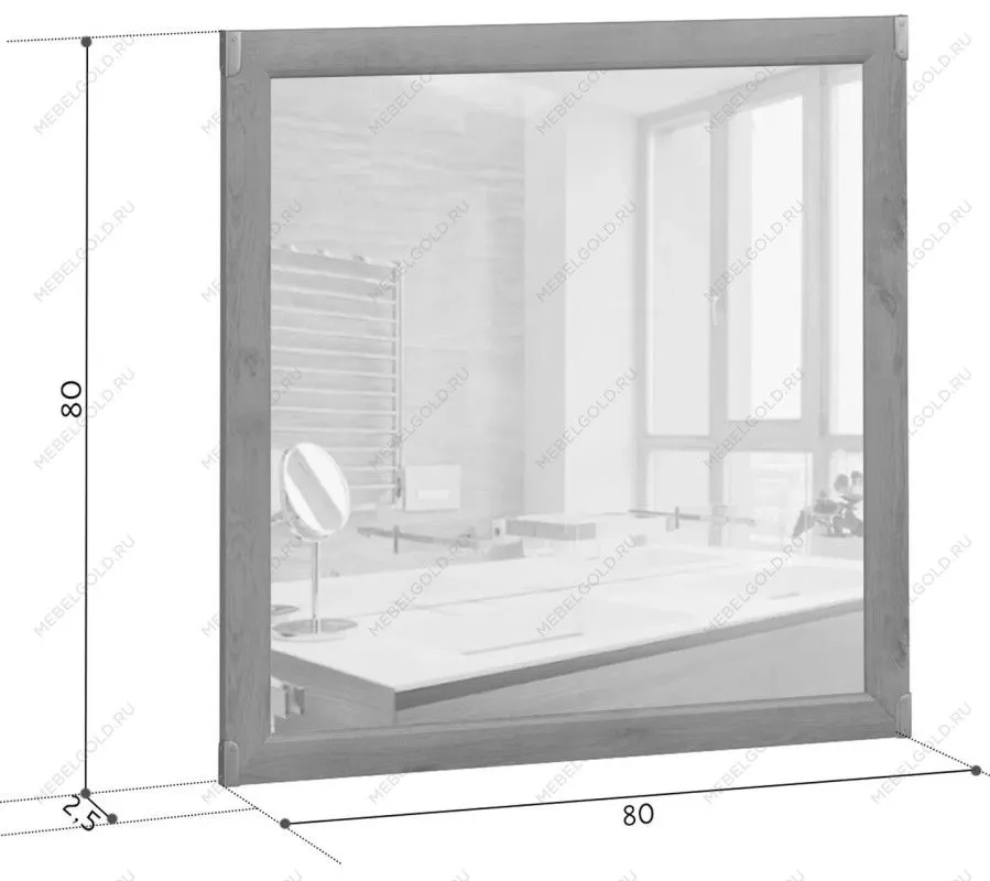 Зеркало Индиана JLUS/80 дуб саттер | изображение 2