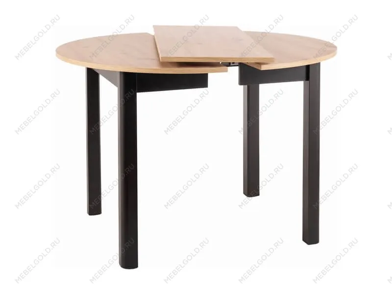 Стол обеденный Signal DANTE раскладной (дуб артизан/черный мат) | изображение 2