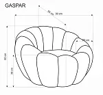Кресло HALMAR GASPAR 2 горчичный | изображение 11