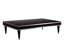 Журнальный столик узкий Римини СОЛО (Черный/Серебро) РМСТ-3(s)