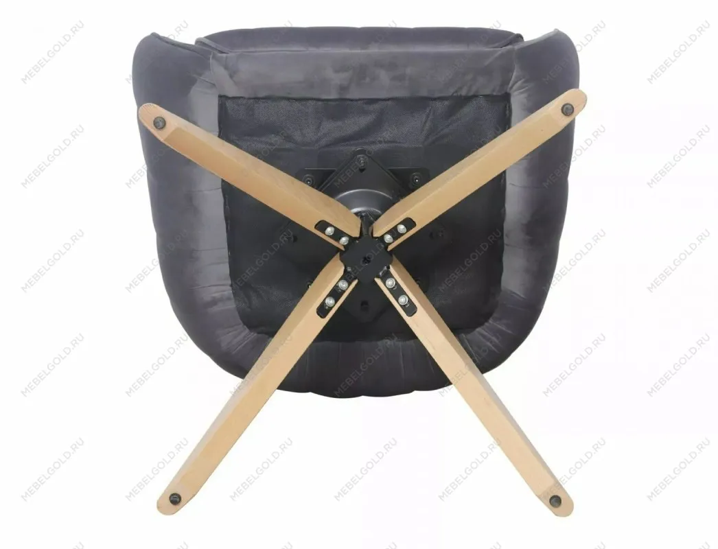 Стул кухонный Signal AZALIA D Velvet Bluvel 14 поворотный (серый/дуб) | изображение 6