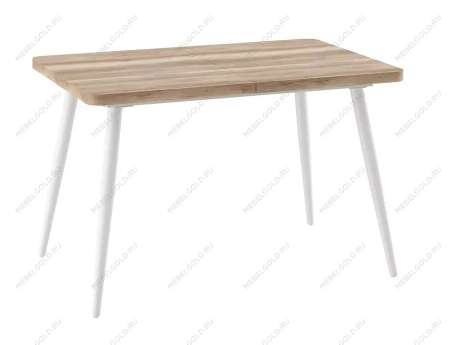 Стол раздвижной Бьерн (R)-120(160)х80стол раздвижной, Дуб каньон/Белый