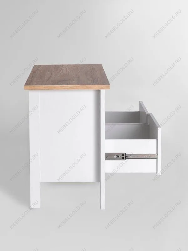 Тумба Сага, 2 ящика, 91х42х63 см, белая/ясень | изображение 11