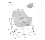 Кресло Signal GALIA Brego (серый/черный) | изображение 3