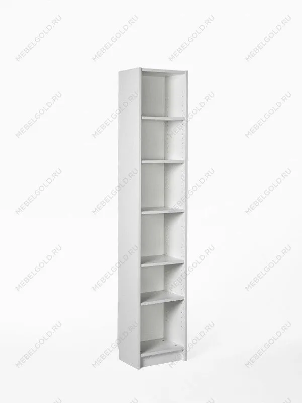 Стеллаж Варма, 6 полок, 38х198х28 см, белый | изображение 6