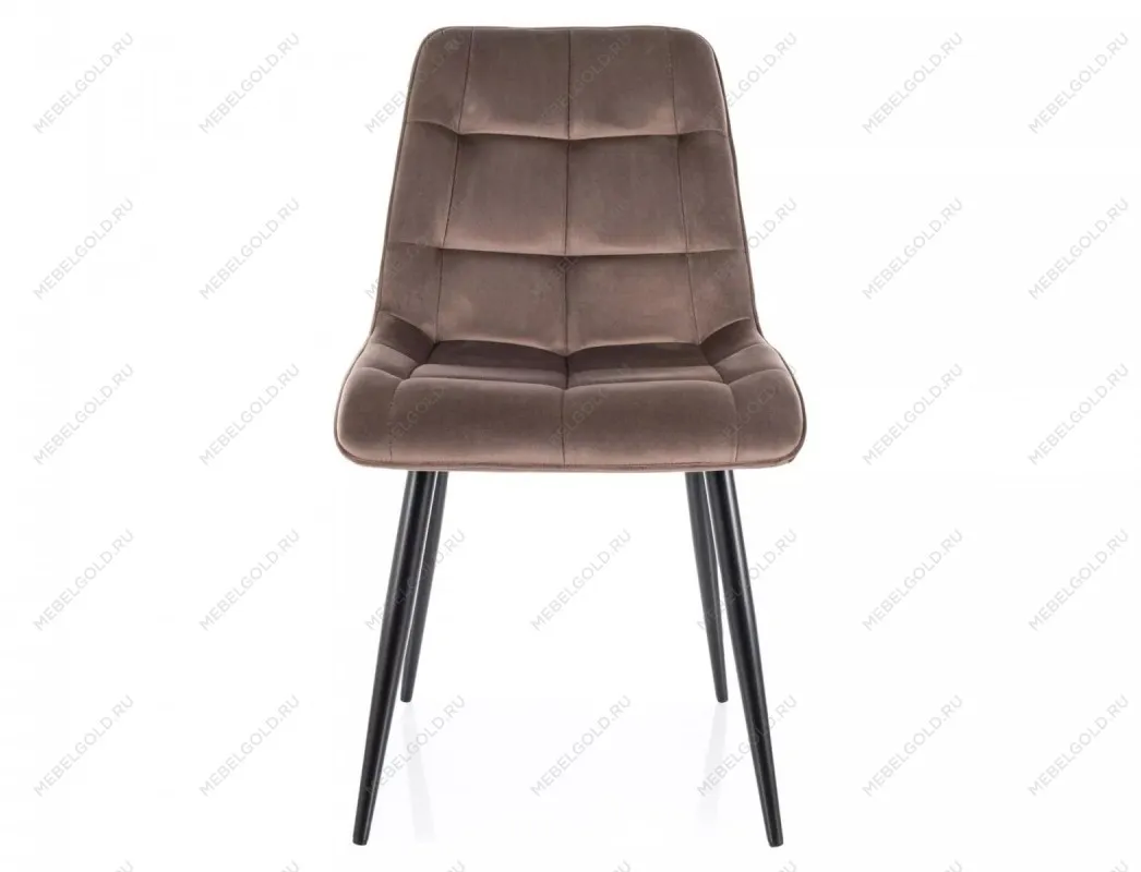 Стул кухонный Signal CHIC Velvet Bluvel 38 (капучино/черный) | изображение 1