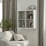 Стеллаж Фора, 4 полки, 77х77х38 см, белый | изображение 4