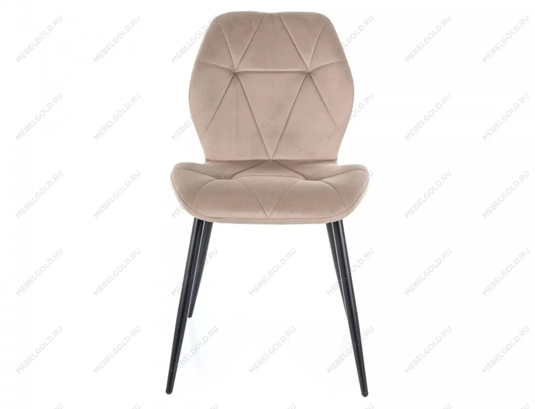 Стул кухонный Signal RICK Velvet Bluvel 40 (темно-бежевый/черный) | изображение 1