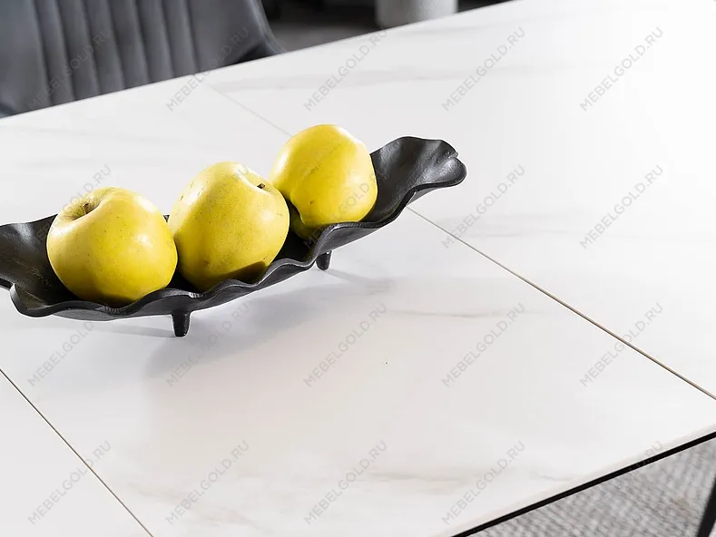 Стол обеденный Signal WESTIN SC раздвижной (эффект белого мрамора/черный мат) | изображение 4