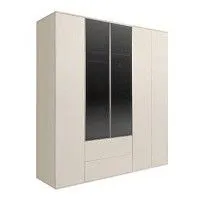 Шкаф 5-ти дв. с ящиками Bogemia Air (Слоновая кость/Серебро) БМШ2/52(2)