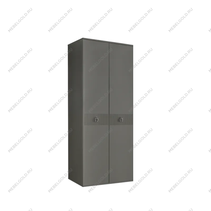 Шкаф 2-х дверный Римини СОЛО (Серый/Серебро) РМШ2/2(s)