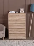 Комод Мальта 5 ящиков, с доводчиками, 80х48х121 см, дуб сонома | изображение 1