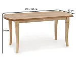 Стол обеденный Halmar FRYDERYK 160/240 раскладной (дуб крафт) | изображение 1