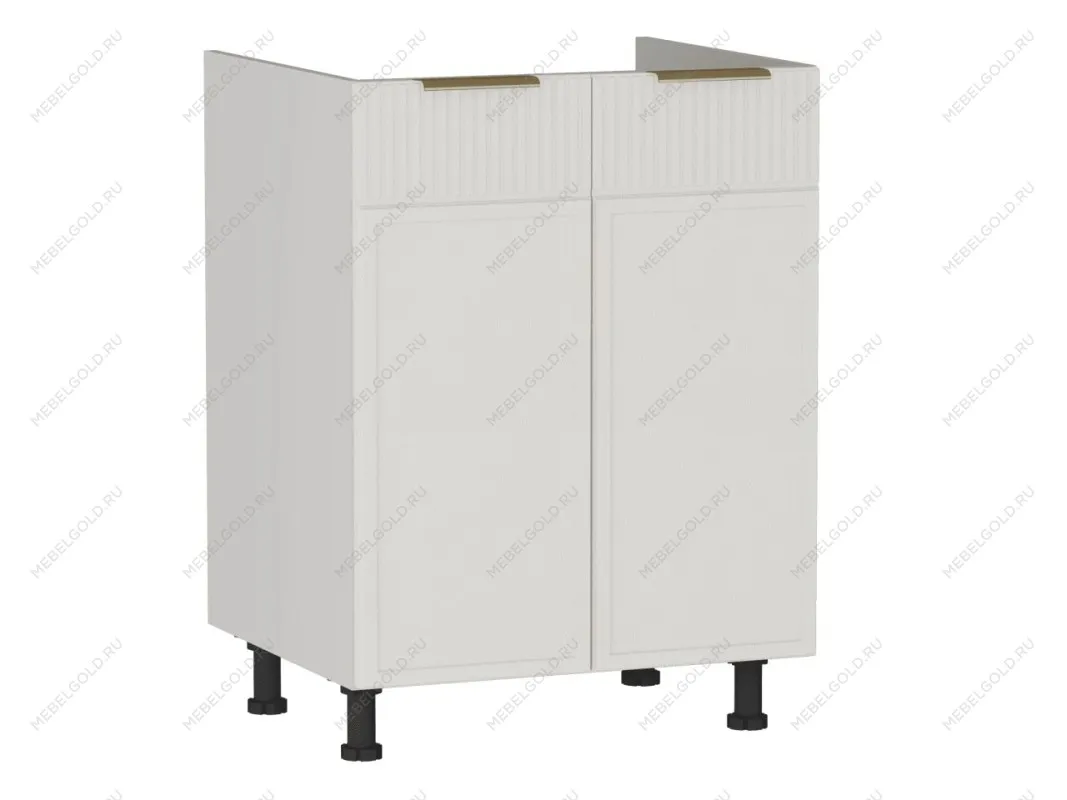 Стол под мойку СМ-60 2-х дверный, Берта (600*525*820) Экокожа Белый, 25315