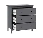 САГА комод 3 ящика серый | изображение 1