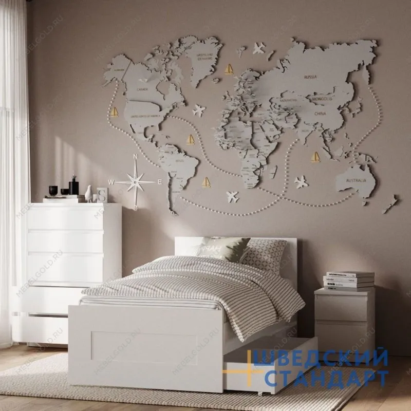 Ящик выкатной для кроватей СИРИУС, 60х60х20 см, белый | изображение 5