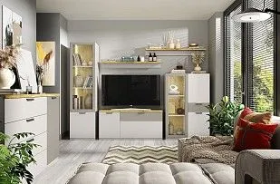 Шкаф с витриной Модерн 1V2D1S