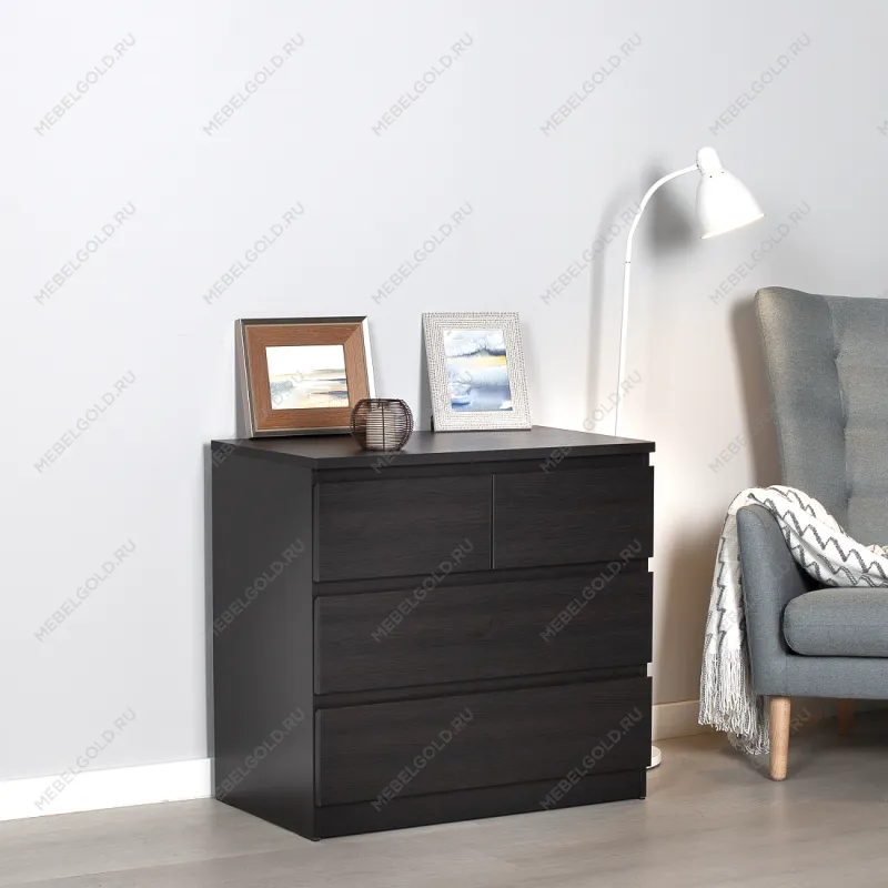 МАЛЬТА комод ИКЕА / IKEA 3 ящика 80х76 Дуб Венге | изображение 5