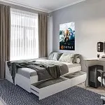 БРИМНЭС / СИРИУС Кровать двуспальная раздвижная ИКЕА / IKEA шириной 80(160) см, белый | изображение 4