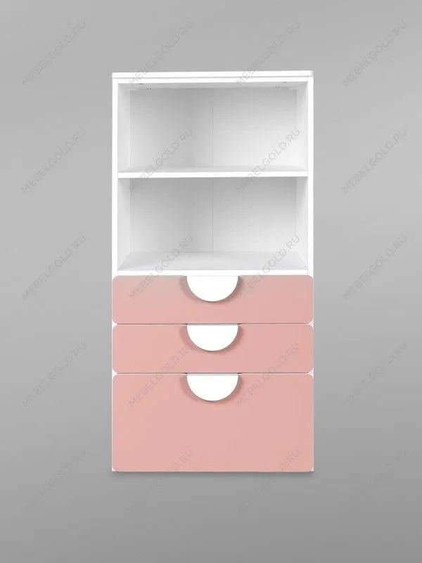 Стеллаж Пикси, с тремя выдвижными ящиками 60x57x120, мечтательный пион | изображение 12