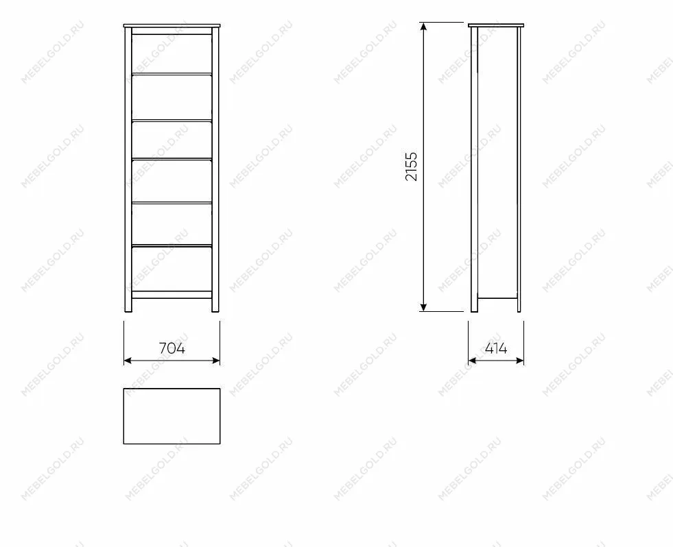 Стеллаж Сага, 70х42х215 см, темно-бирюзовый/ясень | изображение 7