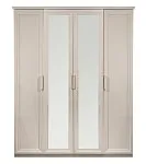 Шкаф Мокко 4-дверный с зеркалом бежевый | изображение 1