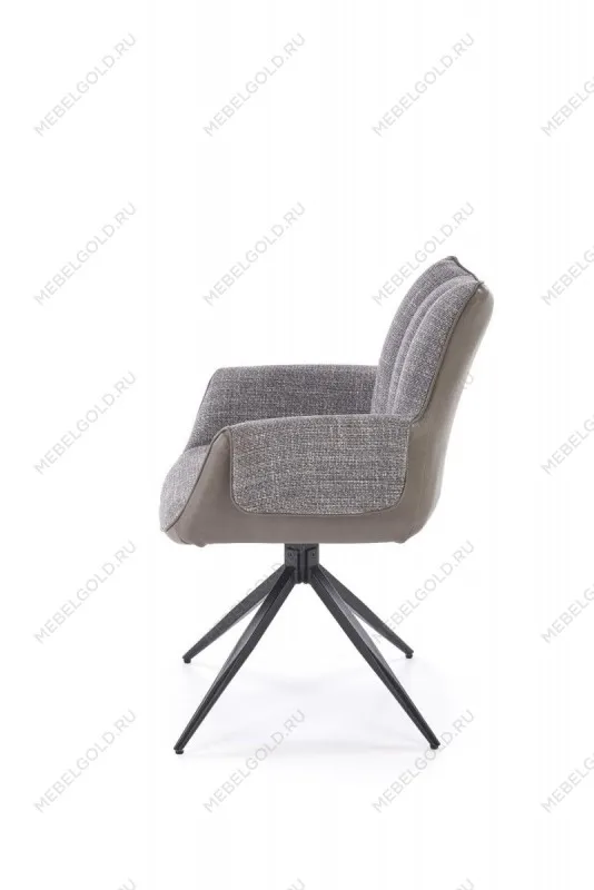 Стул кухонный Halmar K579 поворотный (серый/черный) | изображение 2